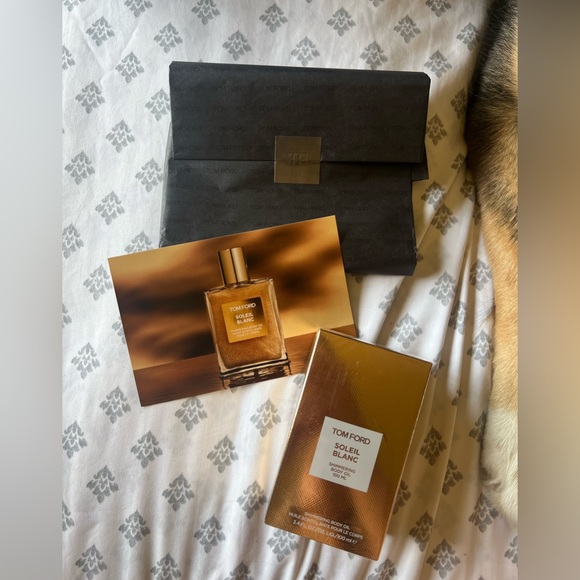 🩵 SOLD 🩵 TOM FORD Soleil Blanc Shimmering Body Oil ✨ + Fragrance 3.4fl oz Gold - Picture 10 of 10